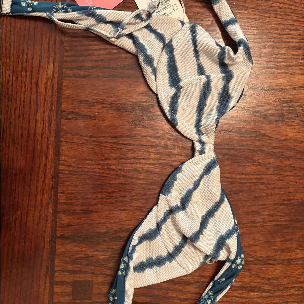 Striped Blue and White Kids One Piece